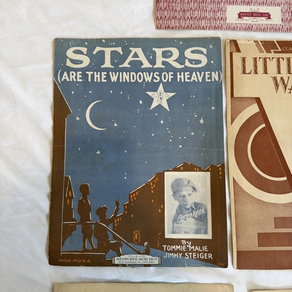 Vintage Lof 5 Piano Books Sheet Music Stars Are The Windows Of Heaven